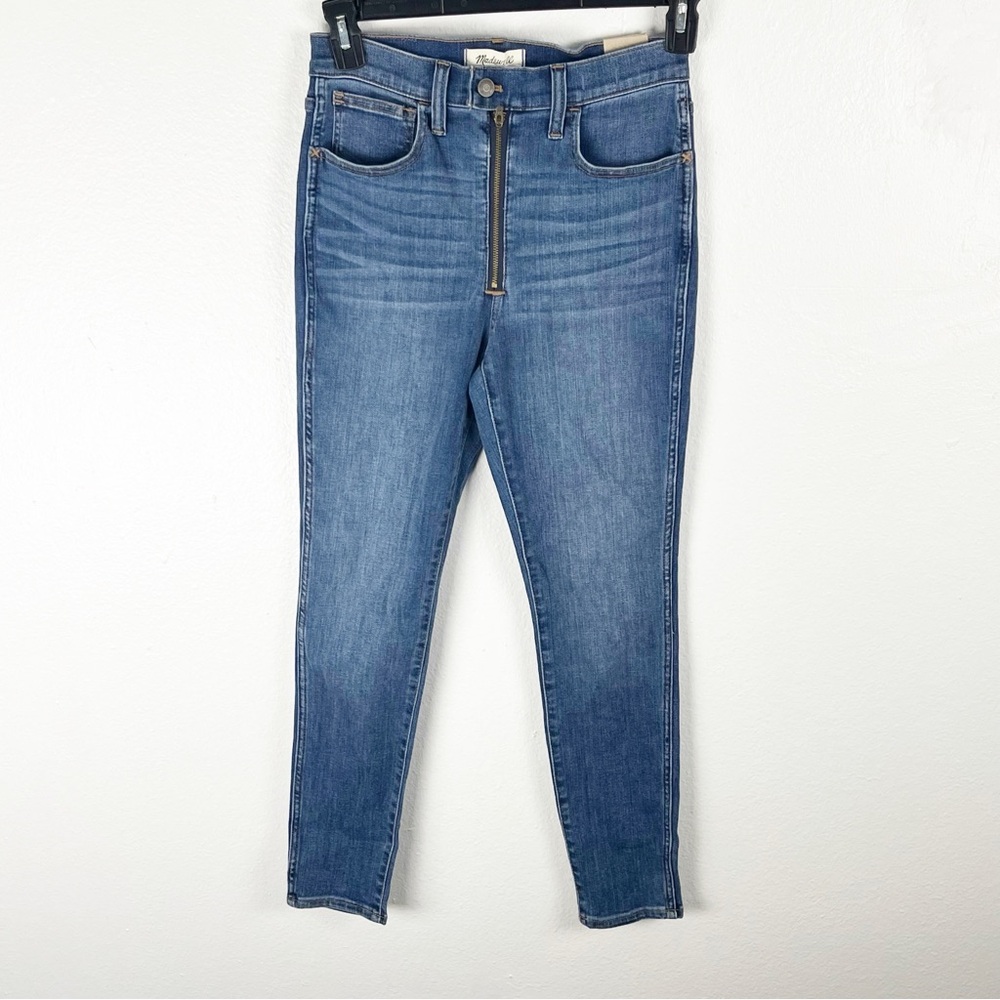 MADEWELL  Blue Denim 10” Roadtripper Exposed Zipper Jeans, Size 27